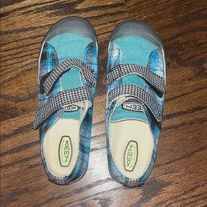 Funky Keen Slip On Shoe With Velcro Straps, EU 39 (Women’s 8, Men’s 6)